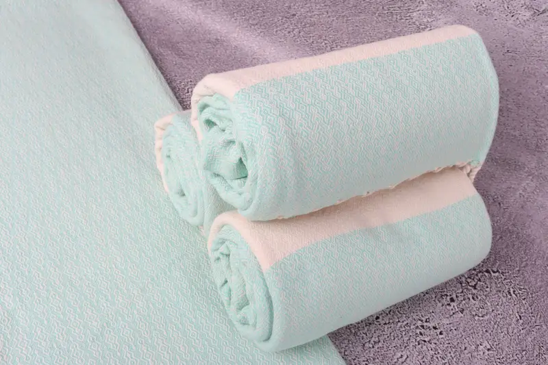 Travel Towel, 68x36 Cotton Diamond Towel, Spa Gift, Embroidered Towel, Sand-resistant Turkish towel for travel, Turkish Towel USA, Beach towel - 7