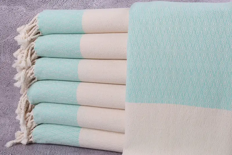 Travel Towel, 68x36 Cotton Diamond Towel, Spa Gift, Embroidered Towel, Sand-resistant Turkish towel for travel, Turkish Towel USA, Beach towel - 1