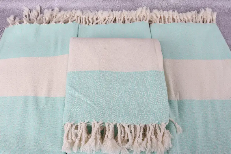 Travel Towel, 68x36 Cotton Diamond Towel, Spa Gift, Embroidered Towel, Sand-resistant Turkish towel for travel, Turkish Towel USA, Beach towel - 4