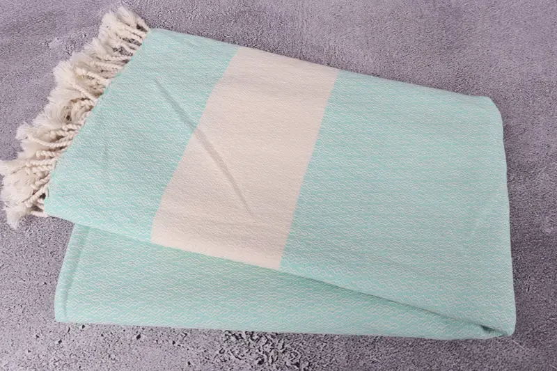 Travel Towel, 68x36 Cotton Diamond Towel, Spa Gift, Embroidered Towel, Sand-resistant Turkish towel for travel, Turkish Towel USA, Beach towel - 6