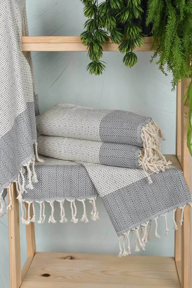 Bridesmaid Gift Towel, Small Bath Towels, 36x18 Cotton Diamond Towel, Wedding Favors, Wedding Gift Kitchen Towel, Travel Towel, Turkish Tea Towel - 6