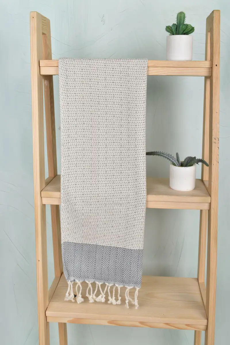 Bridesmaid Gift Towel, Small Bath Towels, 36x18 Cotton Diamond Towel, Wedding Favors, Wedding Gift Kitchen Towel, Travel Towel, Turkish Tea Towel - 8