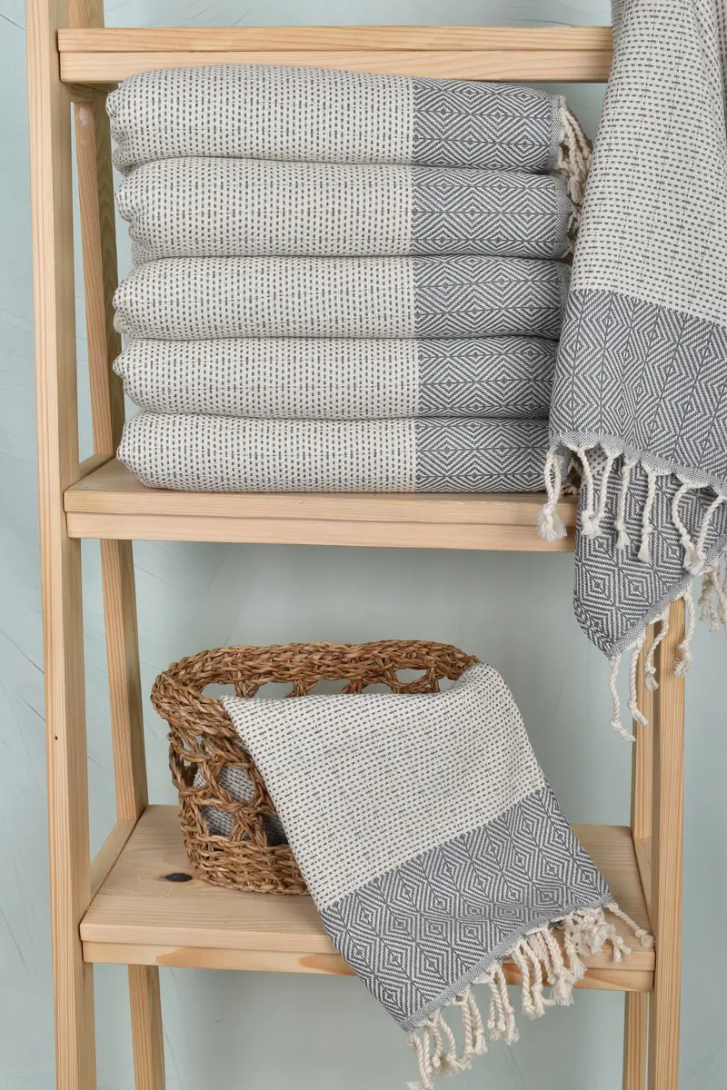 Bridesmaid Gift Towel, Small Bath Towels, 36x18 Cotton Diamond Towel, Wedding Favors, Wedding Gift Kitchen Towel, Travel Towel, Turkish Tea Towel - 3