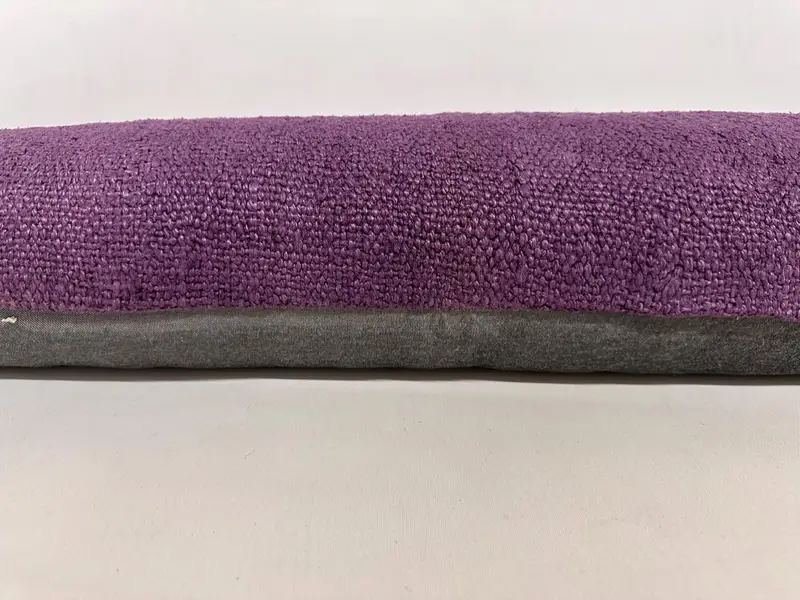 Pillow Case, Pastel Pillow Sham, Kilim Pillow Cover, Interior Designer Pillow, 12x48 Purple Pillow Sham, Cotton Cushion, Ethnical Kilim Rug Pillow - 5