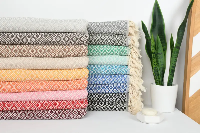 Monogram Kitchen Towel, Personalized Wedding Gift, Wedding Gift, Monogrammed Hand Towel, Home Decor Gifts, 38x20 Cotton Diamond Towel, Gift For Her - 2