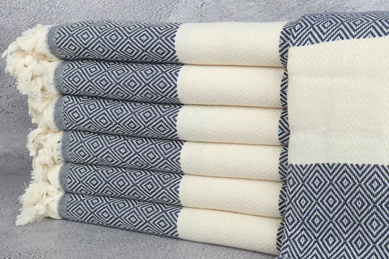 Custom Bath Towel, Best Friend Christmas Gift, 70x40 Cotton Diamond Towel, Wedding Towel, Gift For Him, Hammam towel, Housewarming Gift, Scarf Towel - 1