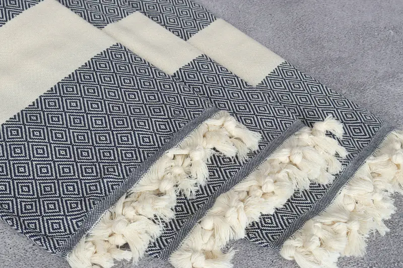 Custom Bath Towel, Best Friend Christmas Gift, 70x40 Cotton Diamond Towel, Wedding Towel, Gift For Him, Hammam towel, Housewarming Gift, Scarf Towel - 5