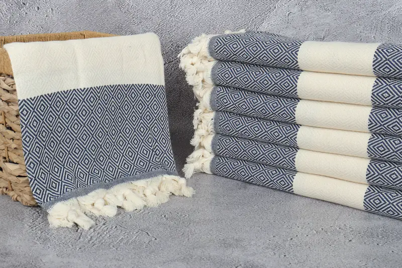 Custom Bath Towel, Best Friend Christmas Gift, 70x40 Cotton Diamond Towel, Wedding Towel, Gift For Him, Hammam towel, Housewarming Gift, Scarf Towel - 3
