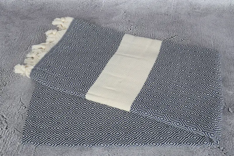 Custom Bath Towel, Best Friend Christmas Gift, 70x40 Cotton Diamond Towel, Wedding Towel, Gift For Him, Hammam towel, Housewarming Gift, Scarf Towel - 6