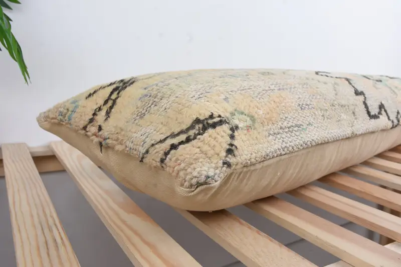 Couch Cushion Case, 12x48 Blue Pillow, Handmade Kilim Cushion, Cushion Cover, Kilim Cushion Sham, Boho Chic Cushion Case, Turkish Pillow - 6