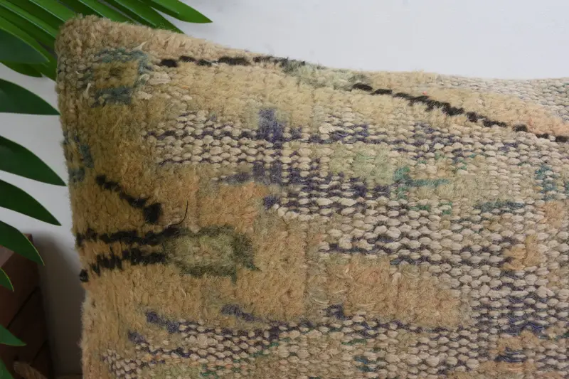 Couch Cushion Case, 12x48 Blue Pillow, Handmade Kilim Cushion, Cushion Cover, Kilim Cushion Sham, Boho Chic Cushion Case, Turkish Pillow - 2