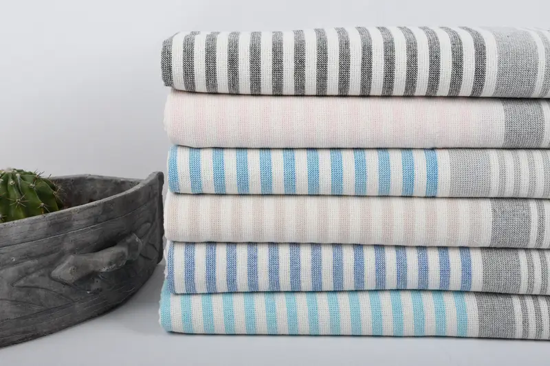 Gift For Him, Wedding Favors, 36x18 Cotton Striped Terry Towel, Bathroom Towels, Small Bath Towels, Valentine Day Gift For Her, Gift For Best Friend - 2
