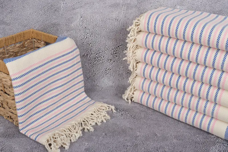 Travel towel, 70x40 Cotton Geometric Towel, Sand-free towel, First Wedding Anniversary Gift, Home Decor Gifts, Bridesmaid Gifts Personalized - 3