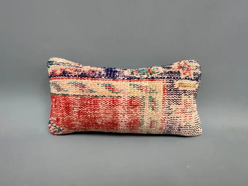 8x16 Red Pillow Cover, Cushion Cover, Kilim Cushion Sham, Accent Throw Cushion Cover, Gift Pillow, Interior Designer Pillow, Garden Cushion - 4