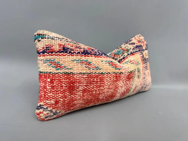 8x16 Red Pillow Cover, Cushion Cover, Kilim Cushion Sham, Accent Throw Cushion Cover, Gift Pillow, Interior Designer Pillow, Garden Cushion - 2