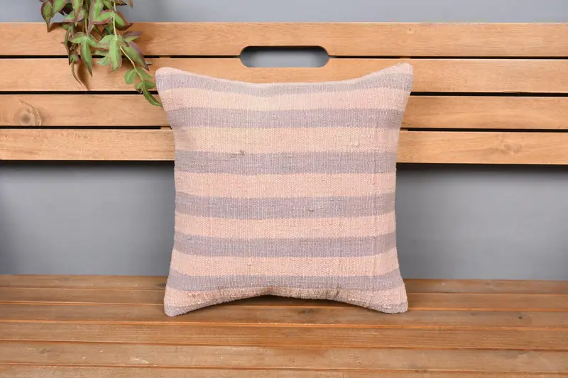 Pillow, Turkish Pillow, 16x16 Pink Pillow, Authentic Cushion Cover, Antique Pillows, Vintage Pillow, Outdoor Throw Pillow Sham - 6