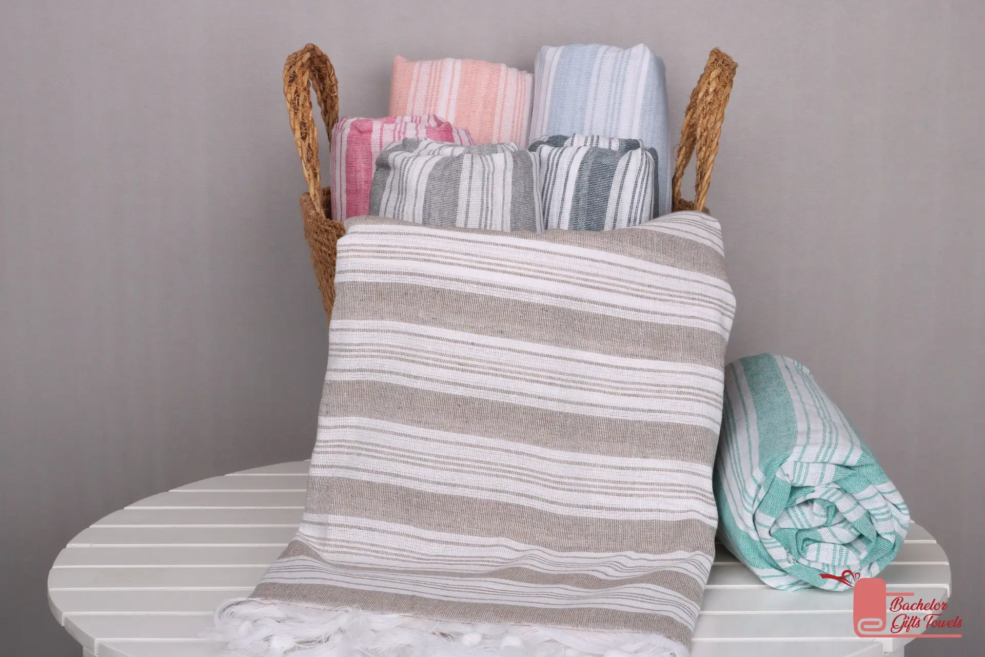 Personalized Turkish Cotton Towel, Beach Towel 37x65 inches - 1