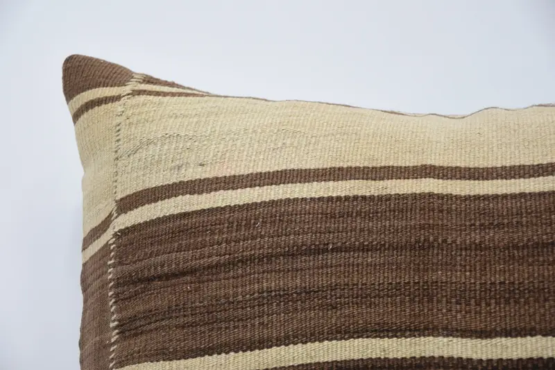 Kilim Pillow Cover, Aesthetic Pillow Case, Pillow, 32x32 Beige Pillow, Knitted Cushion, Boho Pillow Sham Cover, Southwestern Cushion, Vintage Pillow - 2