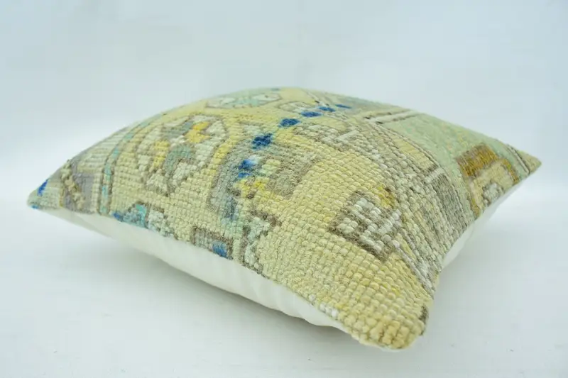 Aztec Cushion Case, Pillow for Sofa, 18x18 Beige Cushion, Cushion, Handmade Kilim Cushion, Muted Pillow Case, Turkish Pillow - 6