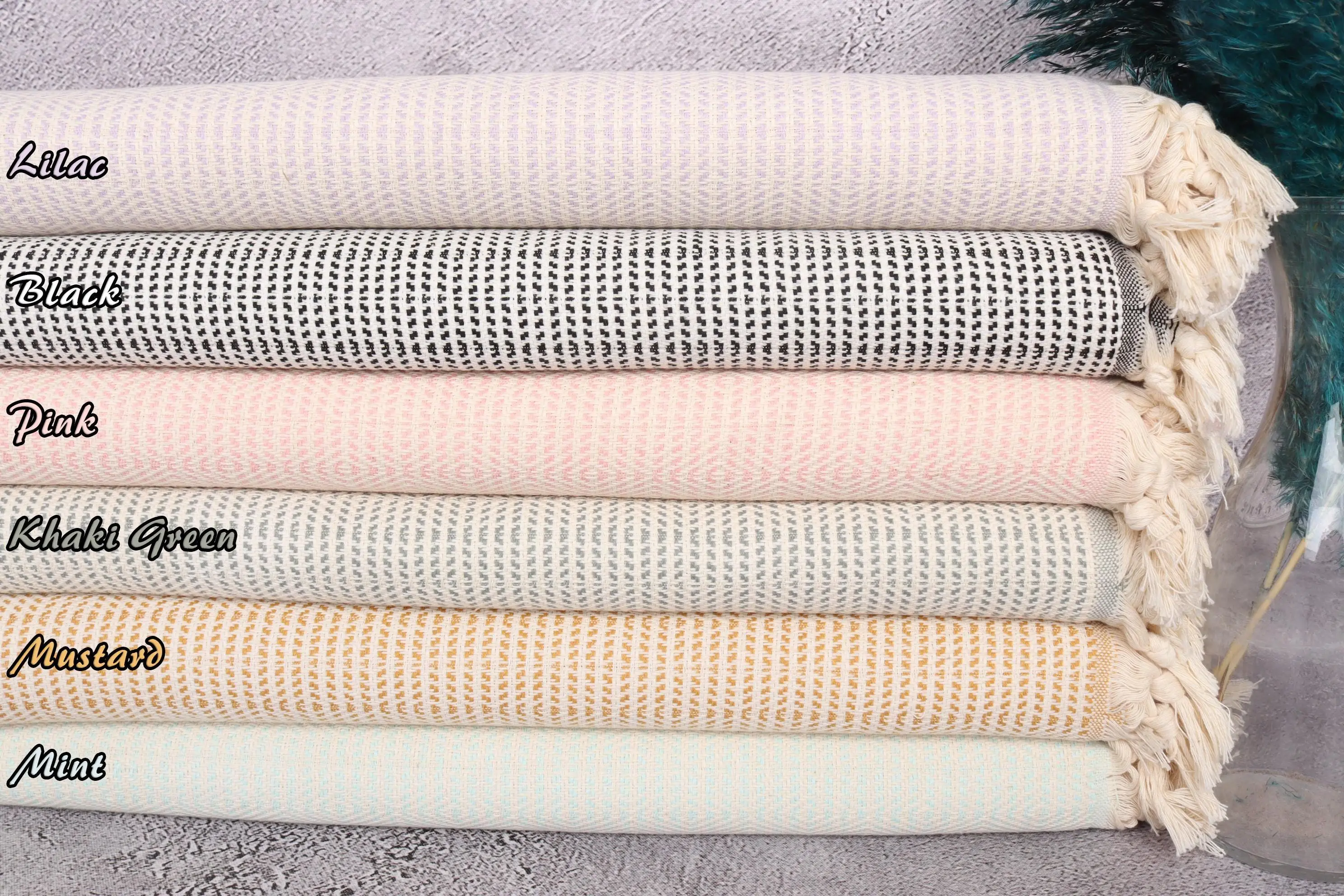 Boho Throw Blanket Cotton Geometric, 75x91 Inches, Recycled Organic - 1