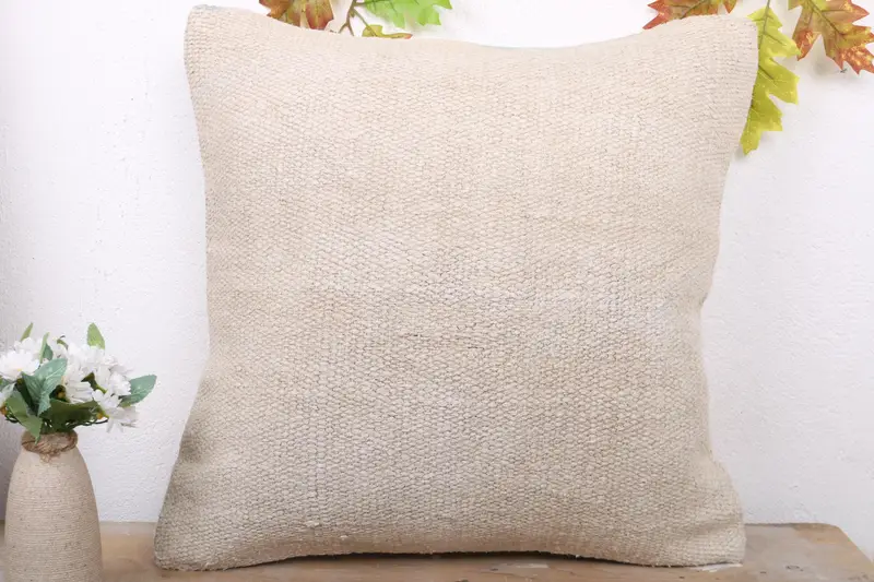 Lounge Throw Cushion Cover, Vintage Kilim Throw Pillow, Cushion, 20x20 White Cushion Cover, Kilim Pillow Cover, Home Decor Pillow - 2