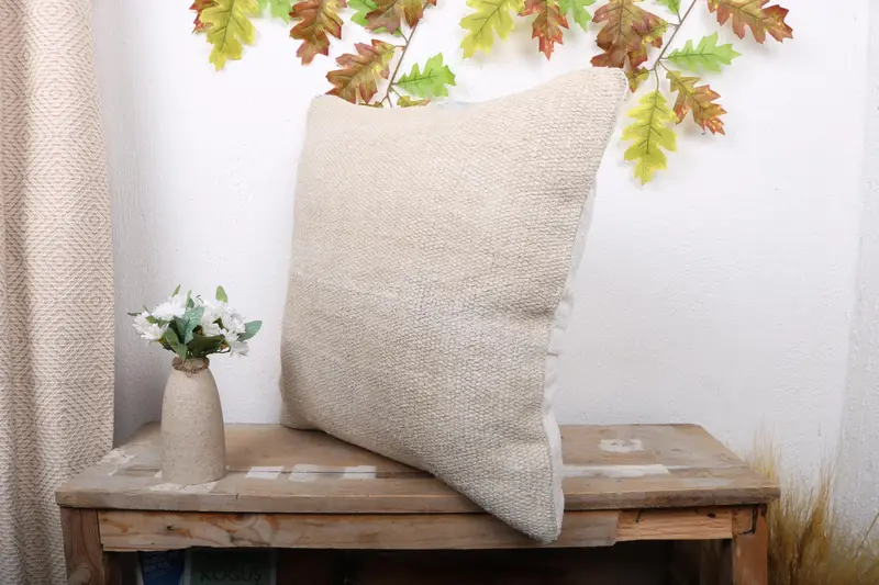 Lounge Throw Cushion Cover, Vintage Kilim Throw Pillow, Cushion, 20x20 White Cushion Cover, Kilim Pillow Cover, Home Decor Pillow - 4