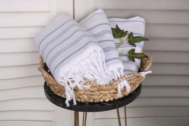 Turkish Towel Monogram, Bridal Shower Favors, Personalized Gift, Wedding Favors, 40x24 Cotton Striped Towel, Engagement Gift, Monogrammed Hand Towel - 5