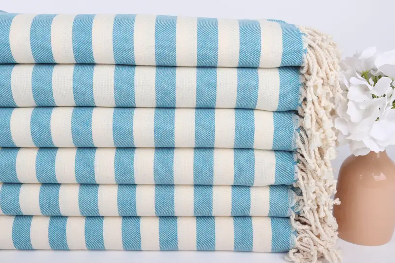 68x40 Cotton Striped Towel, Gift For Wedding Day, Bath towel, Xmas Gifts, Monogram Beach Towel, Quick-Dry Beach Towel, Customized Turkish Towel - 3