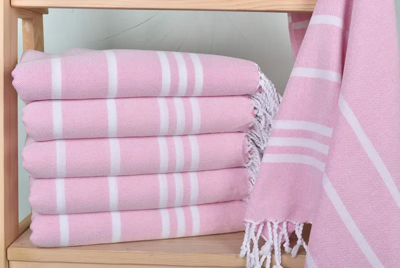 Absorbent towel, Antibacterial Turkish peshtemal towel, Turkish Towel Beach, Bridesmaid Gifts Personalized, 70x40 Cotton Striped Towel, Beach towel - 2