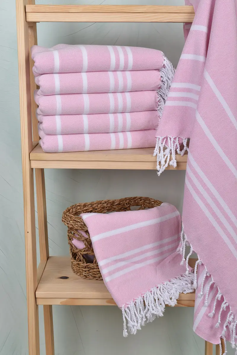 Absorbent towel, Antibacterial Turkish peshtemal towel, Turkish Towel Beach, Bridesmaid Gifts Personalized, 70x40 Cotton Striped Towel, Beach towel - 3
