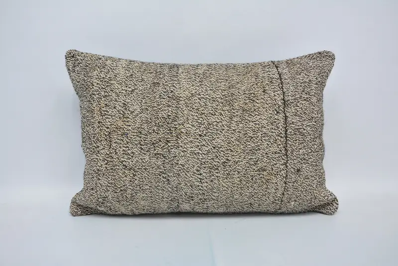 Interior Designer Pillow, Outdoor Bolster Pillow, 16x24 Brown Pillow Case, Handmade Kilim Cushion, Ethnical Kilim Rug Pillow, Pillow - 1