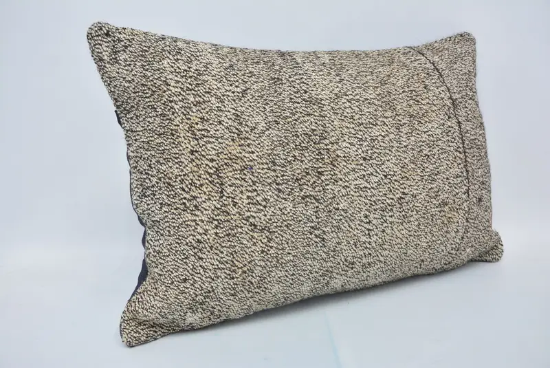 Interior Designer Pillow, Outdoor Bolster Pillow, 16x24 Brown Pillow Case, Handmade Kilim Cushion, Ethnical Kilim Rug Pillow, Pillow - 3
