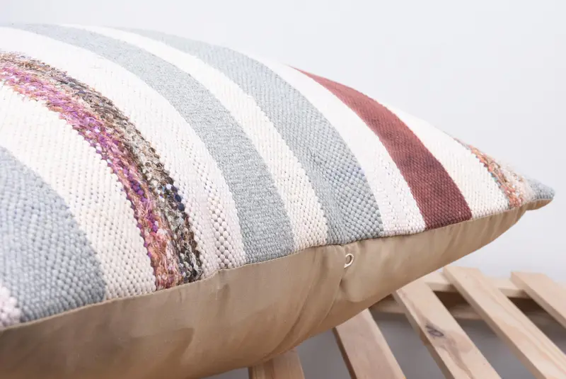Throw Kilim Pillow, Pet Cushion Case, Sofa Bolster Pillow Case, Pillow, Vintage Pillow, Handmade Kilim Cushion, 24x24 Gray Cushion Case - 7