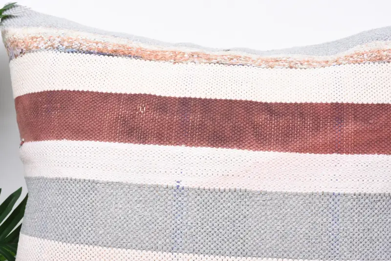Throw Kilim Pillow, Pet Cushion Case, Sofa Bolster Pillow Case, Pillow, Vintage Pillow, Handmade Kilim Cushion, 24x24 Gray Cushion Case - 2