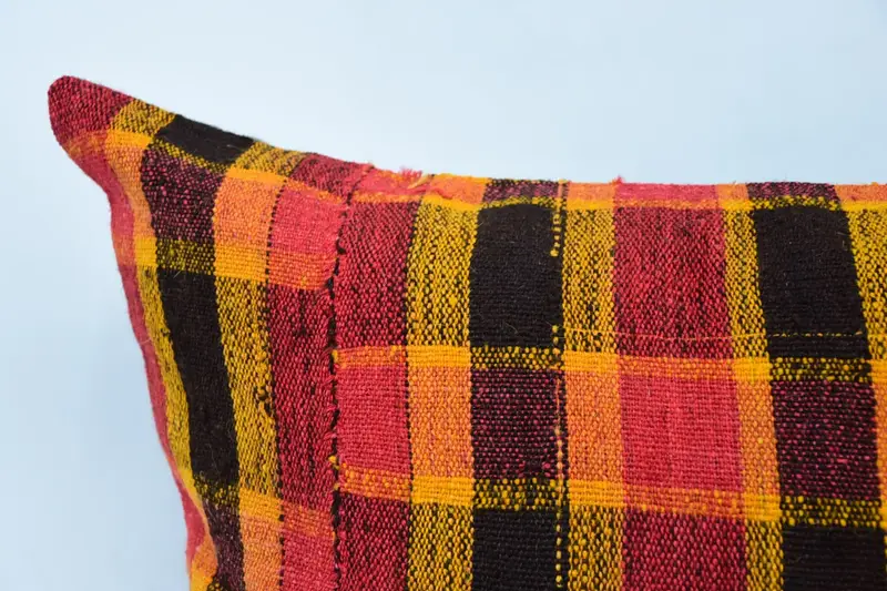 Boho Pillow, Turkish Kilim Pillow, Outdoor Patio Pillow Cover, 24x24 Red Cushion, Kilim Pillow Cover, Cushion Case, Accent Pillow Cover - 2