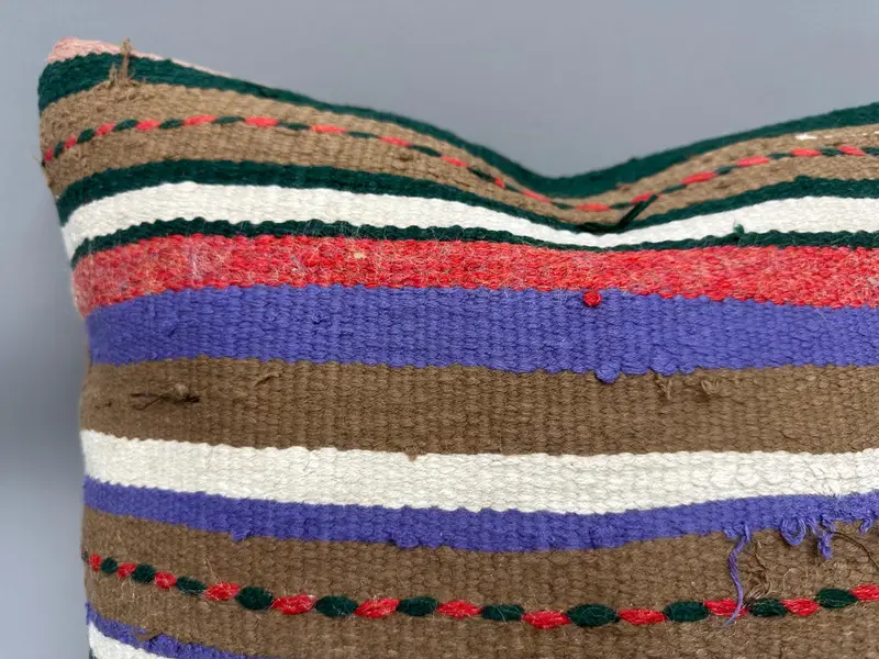 Pillow for Couch, 20x20 White Cushion Cover, Kilim Rug Pillow Case, Turkish Kilim Pillow, Kilim Cushion Sham, Pillow, Sofa Pillow Cover - 5