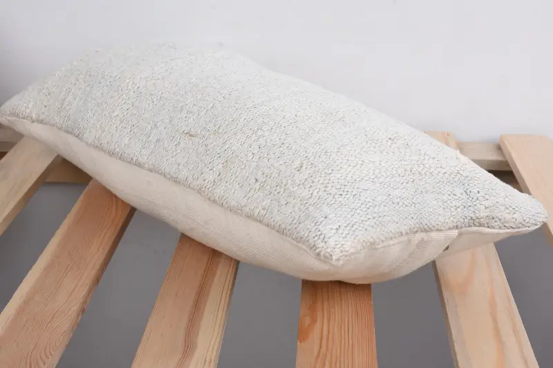 Pillow Case, Turkish Kilim Pillow, Turkish Pillow, 8x16 Beige Pillow Case, Vintage Pillow, Decorative Cushion Case, Crochet Pattern Pillow Case - 6