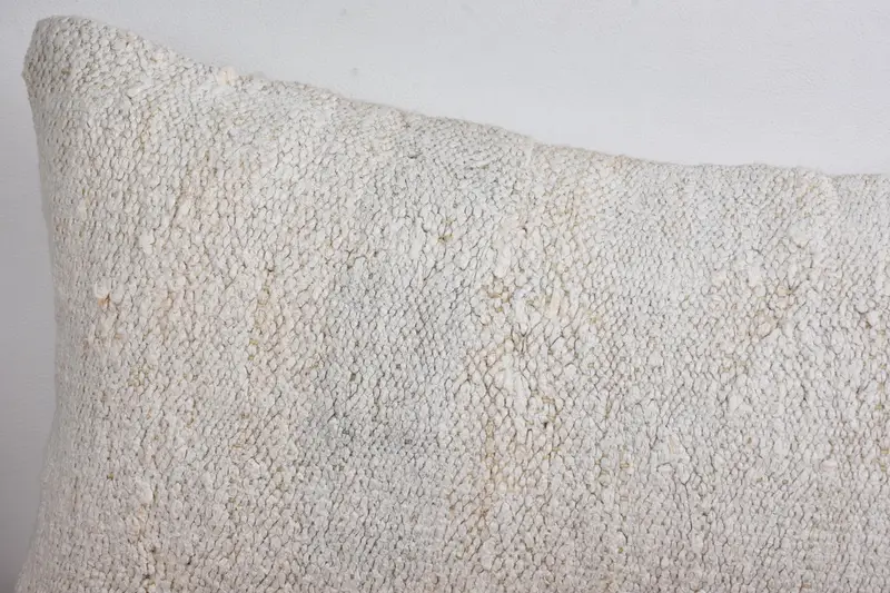 Pillow Case, Turkish Kilim Pillow, Turkish Pillow, 8x16 Beige Pillow Case, Vintage Pillow, Decorative Cushion Case, Crochet Pattern Pillow Case - 2