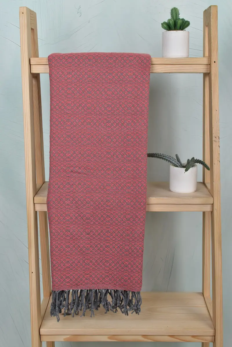 Personalized Towel, Personalized Gift For Her, Handwoven Turkish bath towel, Cotton towel, Personalized Wedding Gift, 70x40 Cotton Geometric Towel - 8