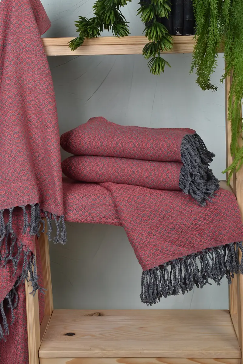 Personalized Towel, Personalized Gift For Her, Handwoven Turkish bath towel, Cotton towel, Personalized Wedding Gift, 70x40 Cotton Geometric Towel - 6