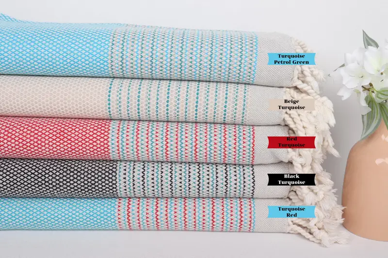 64x40 Cotton Striped Towel, Thin towel, Customized Towels, Soft towel, Bachelor Towel, Luxury Turkish peshtemal beach towel, Gifts For Him - 1
