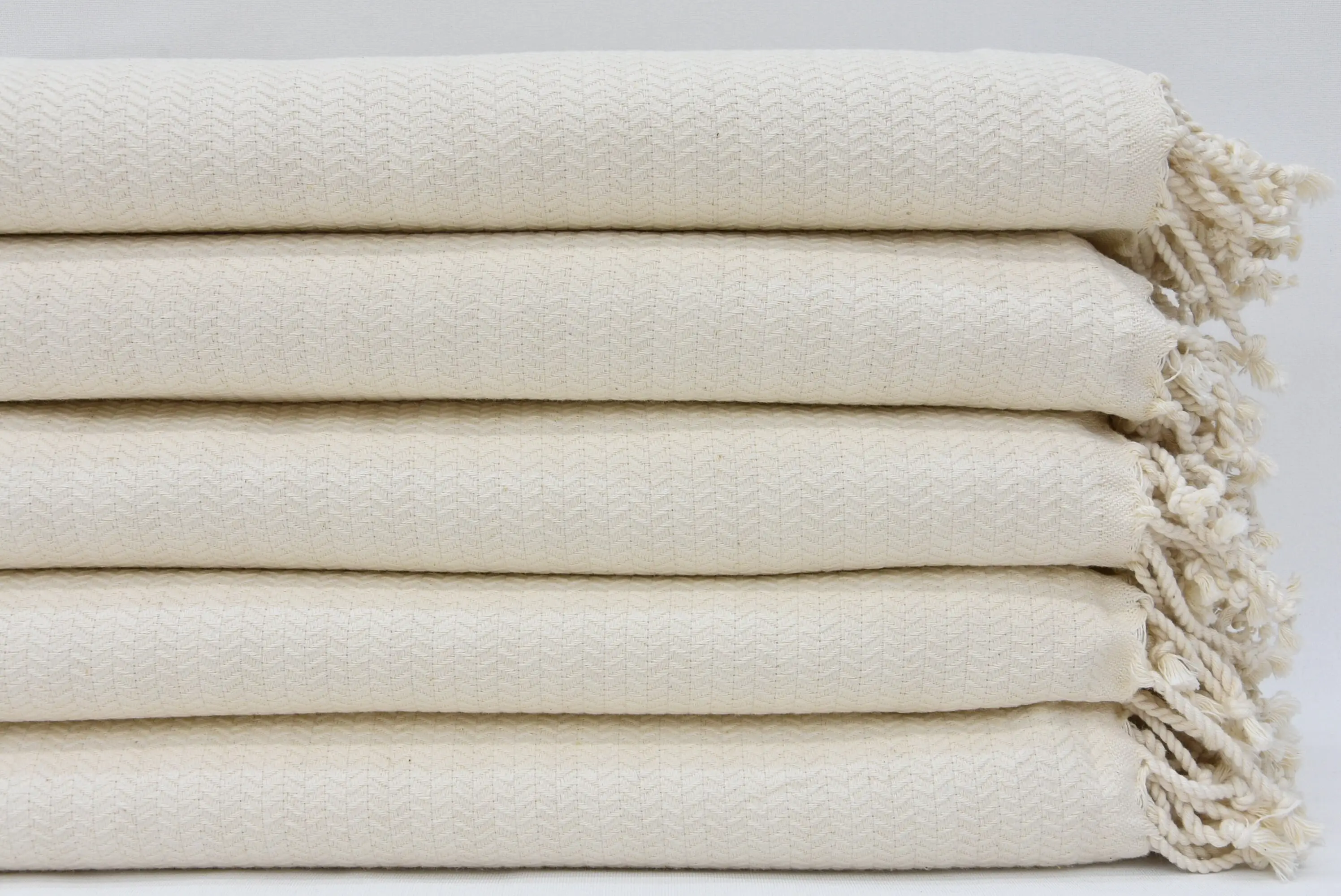 Beach Towel Turkish Cotton Beige, 40x66 - 1