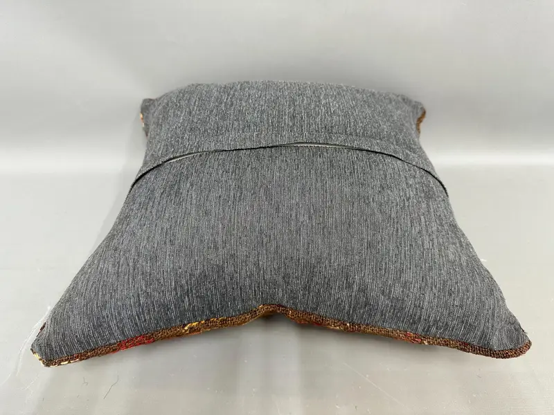 18x18 Brown Cushion Case, Antique Pillows, Pillow Case, Home Decor Pillow, Handmade Kilim Cushion, Customized Cushion, Yoga Cushion Case - 7