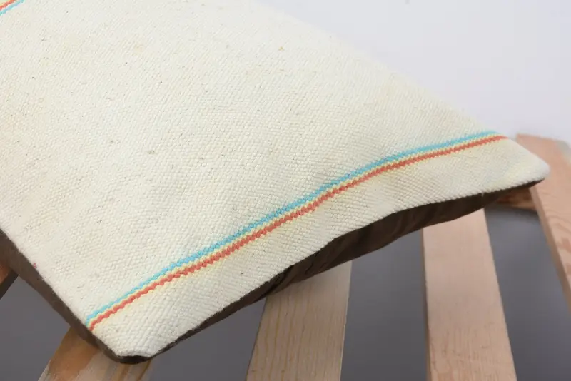Pillow Case, Kilim Pillow, Turkish Pillow, Handmade Kilim Cushion, 12x20 Beige Cushion Cover, Handmade Throw Cushion, Hippie Throw Cushion Case - 7