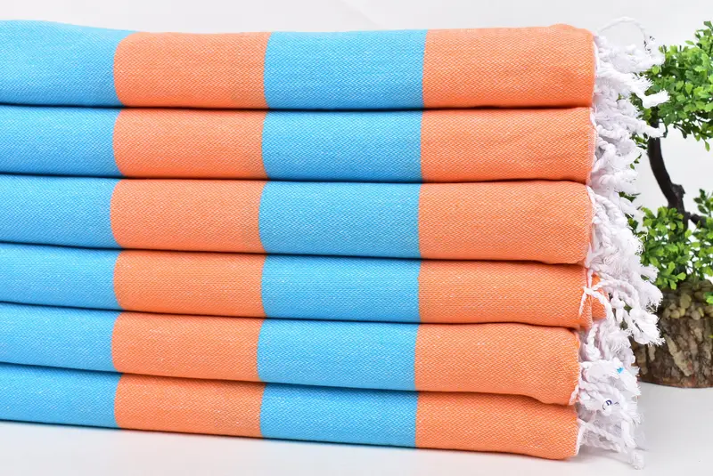 Girl Trip Party Favor, Monogram Beach Towel, 70x40 Cotton Striped Towel, Embroidered Turkish Towel, Sand-free towel, Peshtemal Towel, Peshtemal - 3