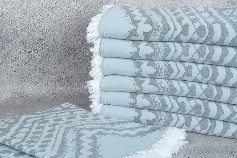 Turkish bath towel, Gift For Him, Embroidered Towel, House Warming Gift, Turkish Towel Personalized, Luxury Beach Towel, 68x40 Cotton Striped Towel - 3