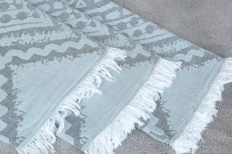 Turkish bath towel, Gift For Him, Embroidered Towel, House Warming Gift, Turkish Towel Personalized, Luxury Beach Towel, 68x40 Cotton Striped Towel - 6