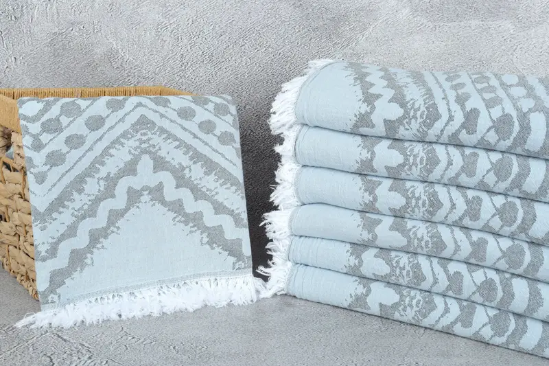 Turkish bath towel, Gift For Him, Embroidered Towel, House Warming Gift, Turkish Towel Personalized, Luxury Beach Towel, 68x40 Cotton Striped Towel - 4