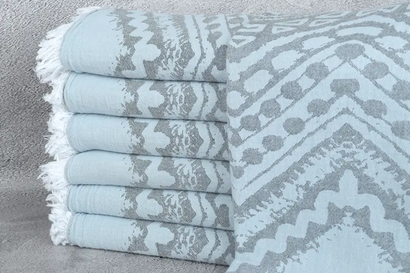 Turkish bath towel, Gift For Him, Embroidered Towel, House Warming Gift, Turkish Towel Personalized, Luxury Beach Towel, 68x40 Cotton Striped Towel - 2