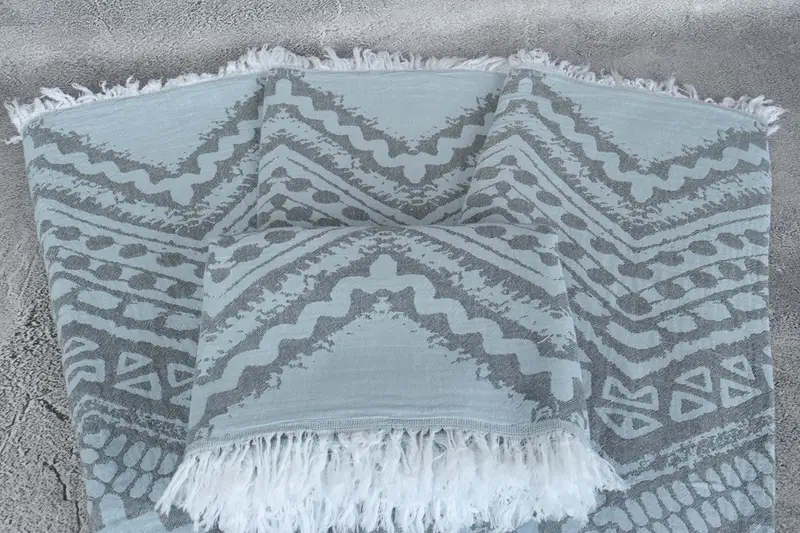 Turkish bath towel, Gift For Him, Embroidered Towel, House Warming Gift, Turkish Towel Personalized, Luxury Beach Towel, 68x40 Cotton Striped Towel - 5